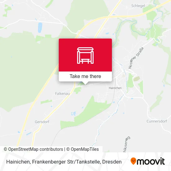 Карта Hainichen, Frankenberger Str / Tankstelle