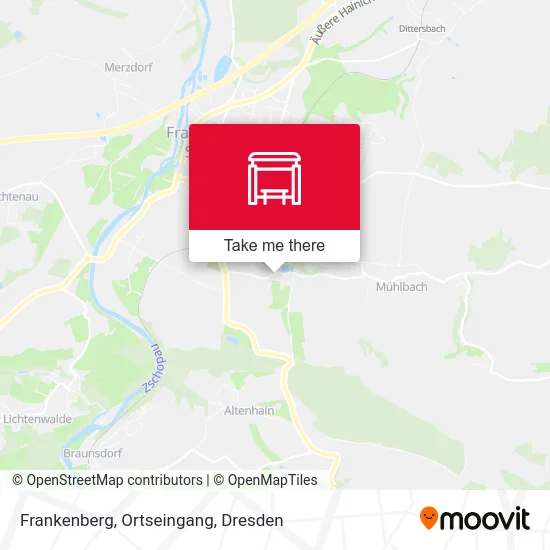 Карта Frankenberg, Ortseingang