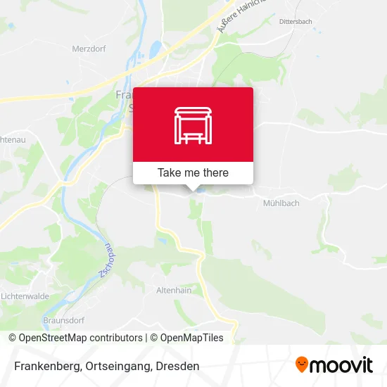 Карта Frankenberg, Ortseingang