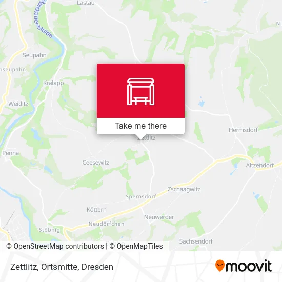 Карта Zettlitz, Ortsmitte