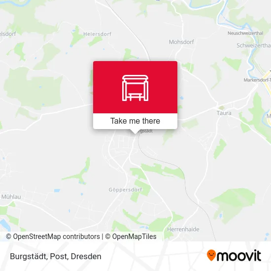 Карта Burgstädt, Post