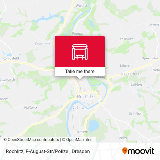 Карта Rochlitz, F-August-Str/Polizei