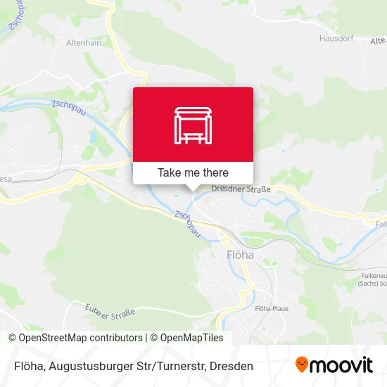 Карта Flöha, Augustusburger Str / Turnerstr