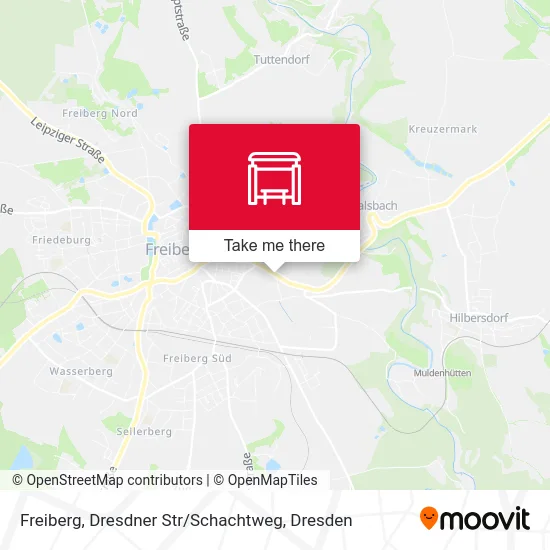 Карта Freiberg, Dresdner Str / Schachtweg