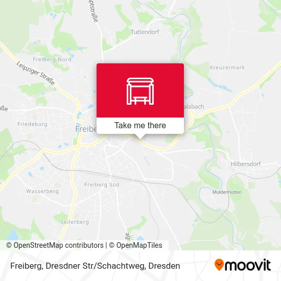 Карта Freiberg, Dresdner Str / Schachtweg