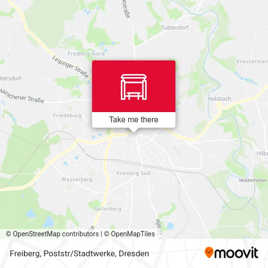 Карта Freiberg, Poststr/Stadtwerke