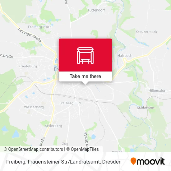 Карта Freiberg, Frauensteiner Str / Landratsamt