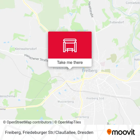 Карта Freiberg, Friedeburger Str / Claußallee