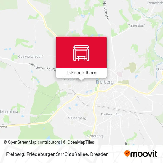 Карта Freiberg, Friedeburger Str / Claußallee