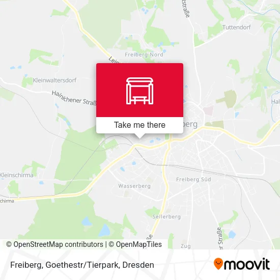 Карта Freiberg, Goethestr/Tierpark