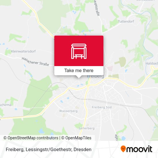 Карта Freiberg, Lessingstr/Goethestr