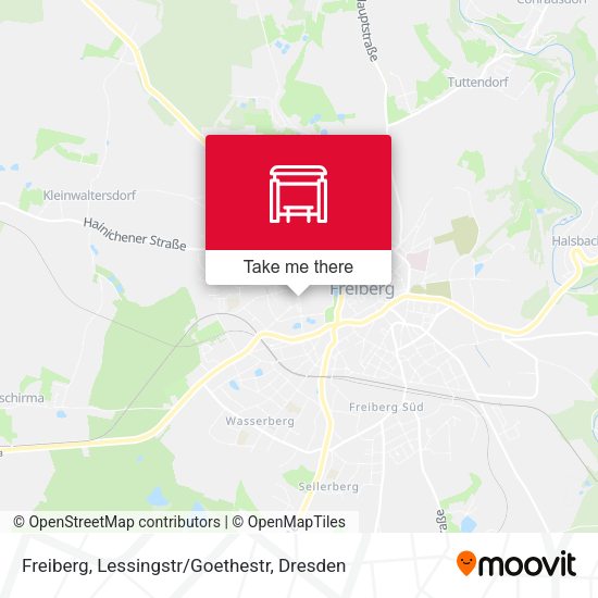 Карта Freiberg, Lessingstr/Goethestr