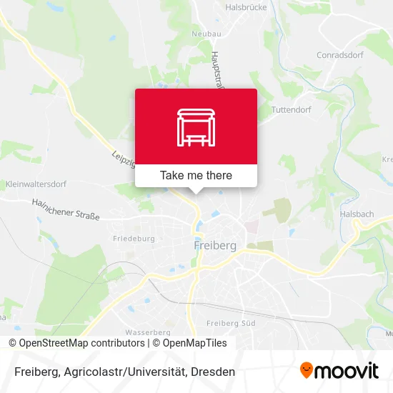 Карта Freiberg, Agricolastr / Universität