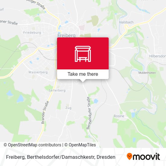 Карта Freiberg, Berthelsdorfer / Damaschkestr