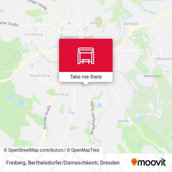 Карта Freiberg, Berthelsdorfer / Damaschkestr