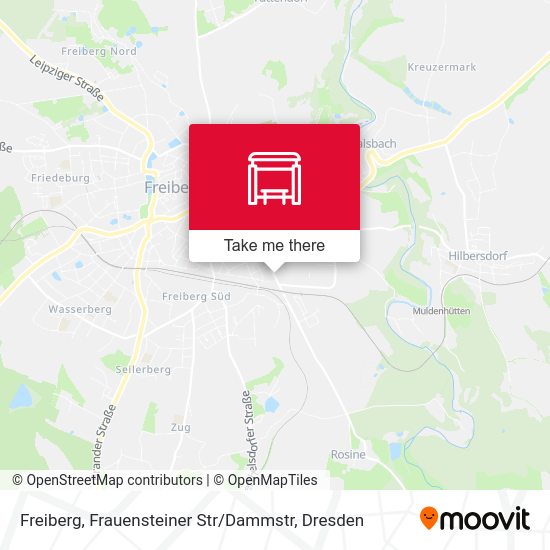 Карта Freiberg, Frauensteiner Str / Dammstr