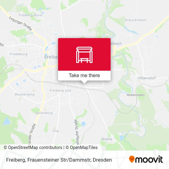 Карта Freiberg, Frauensteiner Str / Dammstr