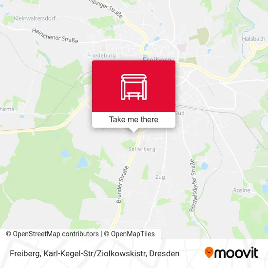 Карта Freiberg, Karl-Kegel-Str / Ziolkowskistr