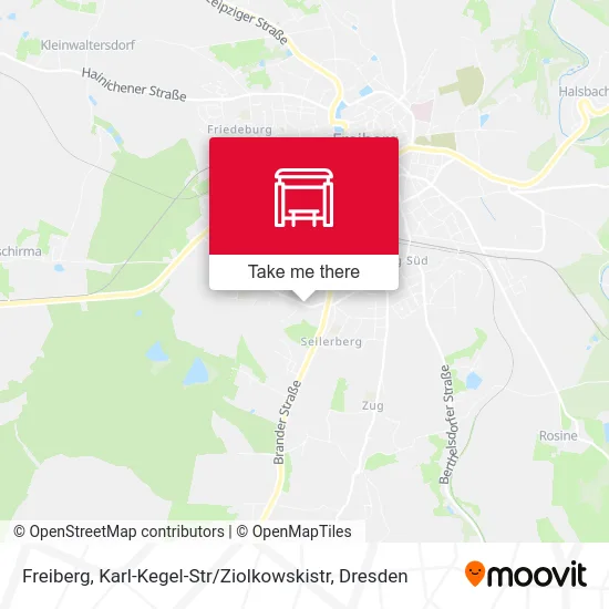 Карта Freiberg, Karl-Kegel-Str / Ziolkowskistr