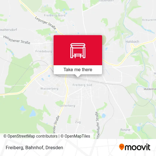 Карта Freiberg, Bahnhof