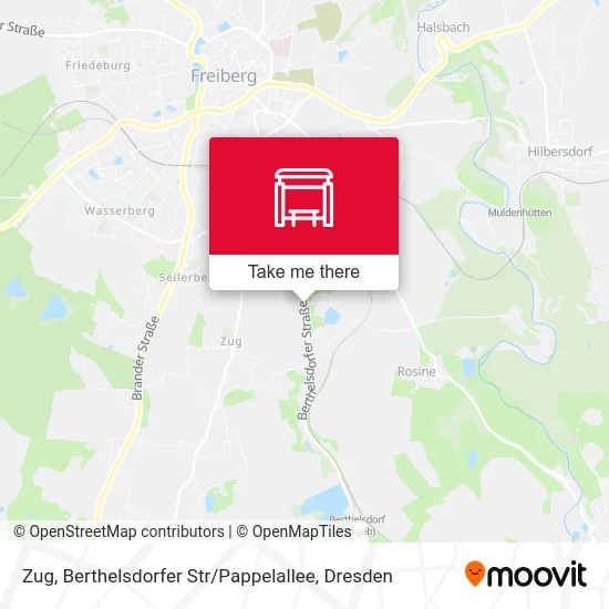 Карта Zug, Berthelsdorfer Str / Pappelallee