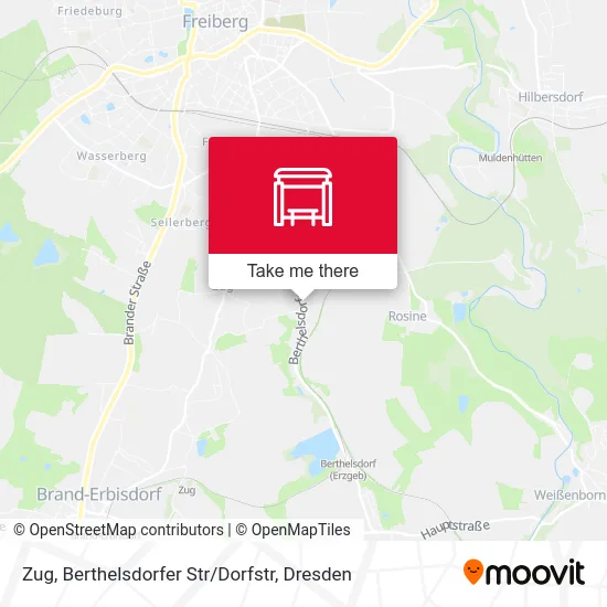 Карта Zug, Berthelsdorfer Str / Dorfstr