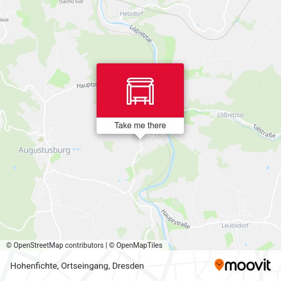 Карта Hohenfichte, Ortseingang