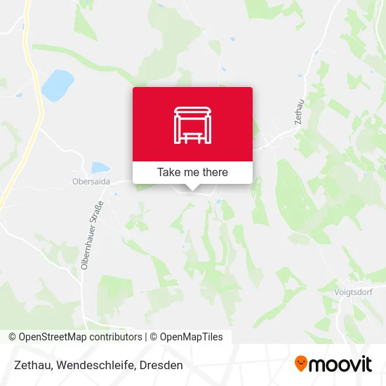 Карта Zethau, Wendeschleife