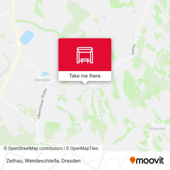 Карта Zethau, Wendeschleife