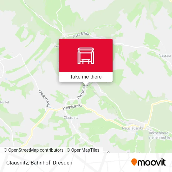 Карта Clausnitz, Bahnhof