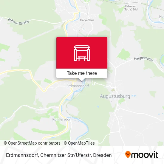 Карта Erdmannsdorf, Chemnitzer Str / Uferstr