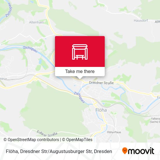 Карта Flöha, Dresdner Str / Augustusburger Str