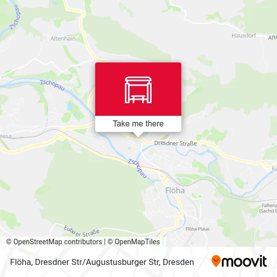 Карта Flöha, Dresdner Str / Augustusburger Str