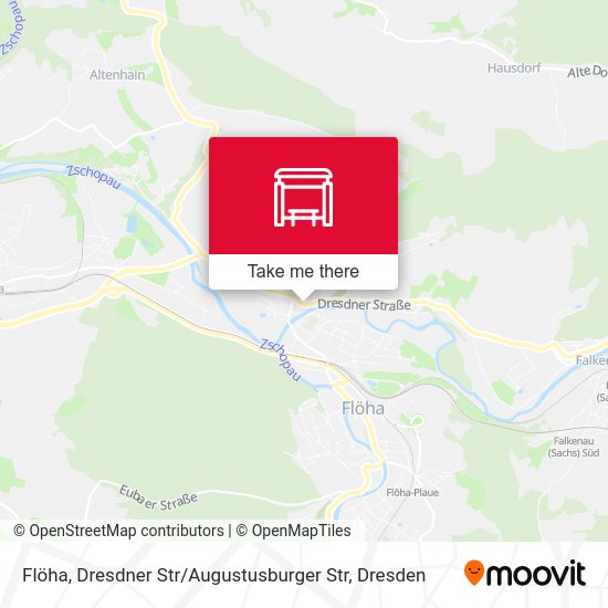 Карта Flöha, Dresdner Str / Augustusburger Str