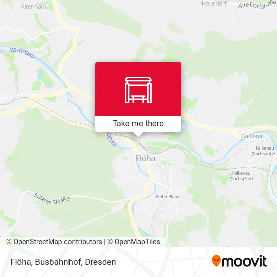 Карта Flöha, Busbahnhof