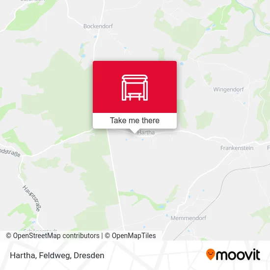 Карта Hartha, Feldweg