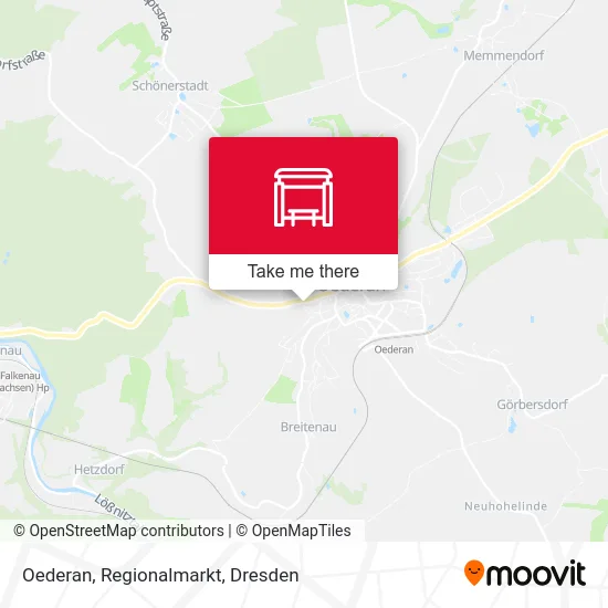 Карта Oederan, Regionalmarkt