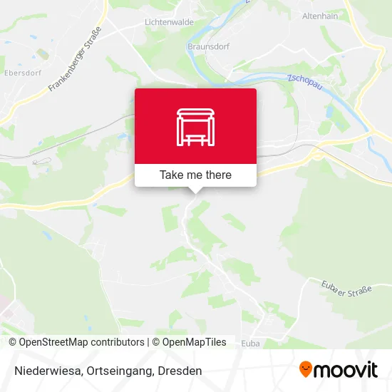 Карта Niederwiesa, Ortseingang