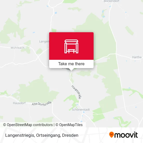 Карта Langenstriegis, Ortseingang