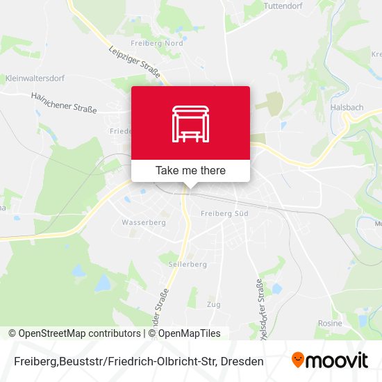Карта Freiberg,Beuststr / Friedrich-Olbricht-Str