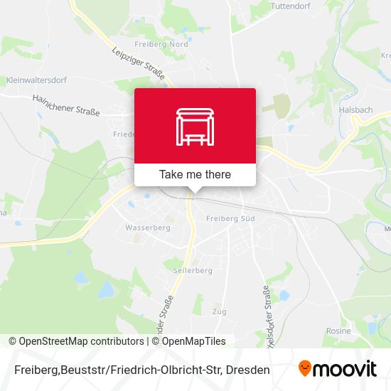 Карта Freiberg,Beuststr / Friedrich-Olbricht-Str