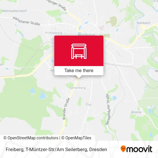 Карта Freiberg, T-Müntzer-Str / Am Seilerberg