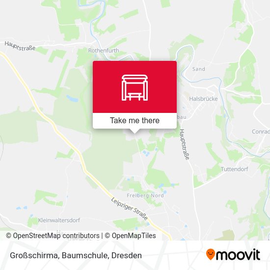 Карта Großschirma, Baumschule