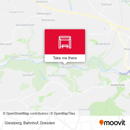 Gleisberg, Bahnhof map