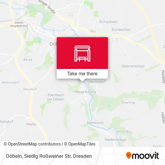 Карта Döbeln, Siedlg Roßweiner Str