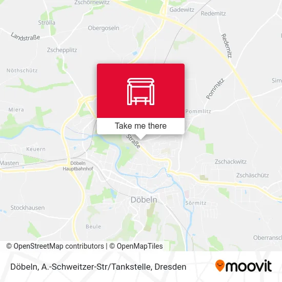Карта Döbeln, A.-Schweitzer-Str / Tankstelle