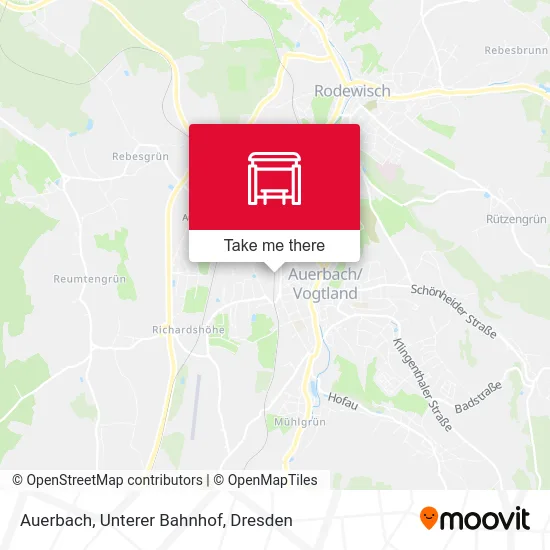 Карта Auerbach, Unterer Bahnhof