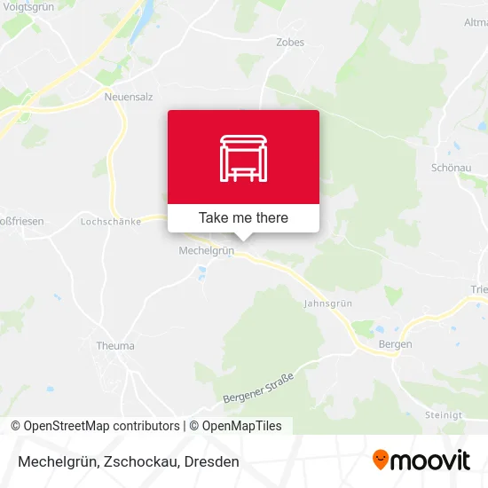 Карта Mechelgrün, Zschockau