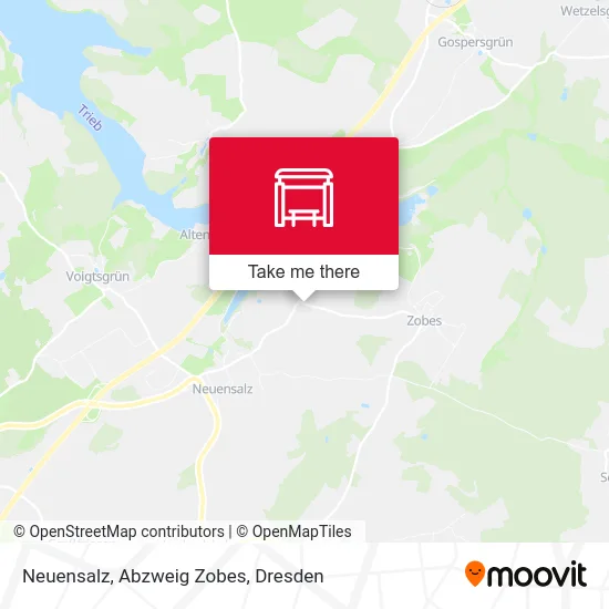Карта Neuensalz, Abzweig Zobes