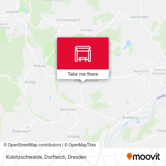 Карта Kobitzschwalde, Dorfteich